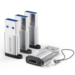 TRAHOO-Adaptateur USB C Femelle vers USB M&acirc;le Adaptateur USB Type C OTG Convertisseur C&acirc;ble Chargeur Adaptateur Type C pour MacBook M1 M2 iPad Pro 2022 Galaxy S23 S22 S21 Oculus Quest - Neuf