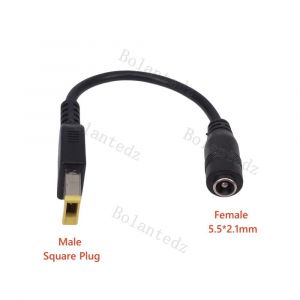 Carré Mâle À 4.5*3.0Mm 5.5*2.1Mm 7.4*5.0 7.9*5.5Mm Femelle Convertisseur De Chargeur D'Alimentation Cc Câble Adaptateur Pour Ordinateur Portable Pour Lenovo Hp.5.5-2.1Mm Female. - Neuf