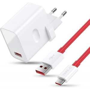 Dash Chargeur 5v 4a Oneplus Avec Câble De Charge Dash Charge Usb C Adaptateur De Charge Rapide 20 W Compatible Avec Oneplus 7 6t 6 5t 5 3t 3, Vooc Pour Oppo Reno Z - Neuf