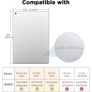 Coque Compatible Avec Ipad 9&egrave;me/8&egrave;me/7&egrave;me G&eacute;n&eacute;ration, Mod&egrave;le 2021/2020/2019 Ipad 10.2, Ultra Fin &Eacute;tui De Protection Translucide Mat Avec Fonction Support, Or Rose - Neuf