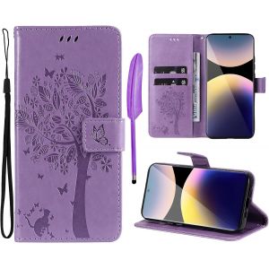 - Case For Xiaomi Note 14 Pro 5G / Poco X7 5G Case Folio Protective Cover Pu Leather Wallet Silicone [Magnetic Closure][Card Slots][Stand Feature]-Purple - Neuf