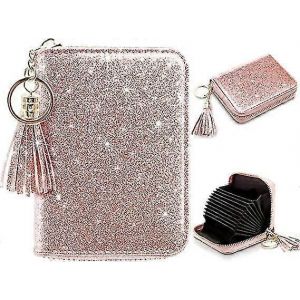 Petite carte de crédit pour femmes Glitter Cute Credit Card Holder Portefeuilles pour femmes - Neuf