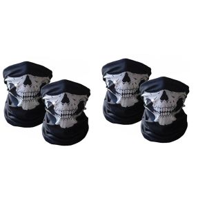 4pcs Cool Masque De Demi-Masque Ski Velo Ghost Multi-Usage Cache-Cou - Neuf