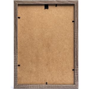 Cadre de l'image HIT - Blanc rustique (blanc vieilli optiquement avec grain de bois visible) - 15x20 cm - cadre photo en bois avec verre acrylique - Neuf