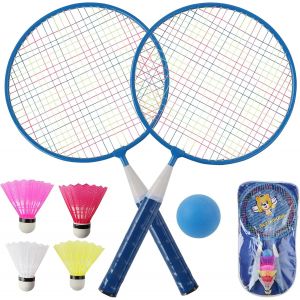 Ensemble De Badminton Pour Enfants,1 Paire De Raquettes De Badminton L&eacute;g&egrave;res Pour Enfants Avec Pour Joueurs D&eacute;butants Sports D'int&eacute;rieur Et D'ext&eacute;rieur Avec Sac De Transp - Neuf