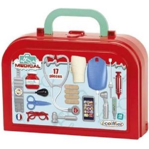Eryi-Jouets - 251 - La Valisette Docteur Luxe Pour Enfants - Médical - Jeu D'imitation - 17 Pièces - Dès 18 Mois - Fabriqué En France - Neuf