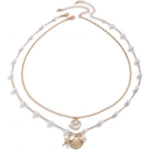 Kal-Collier Coquillage,Collier En Coquillage Doré Pour Femme Collier À Breloques Pour Femmes Chaîne De Coquillage Collier Femme Or Collier En Coquillages - Neuf