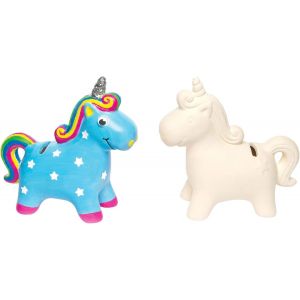 Loc-Tirelire Licorne En Ceramique - Set De 2 Pièces, Céramique - Neuf
