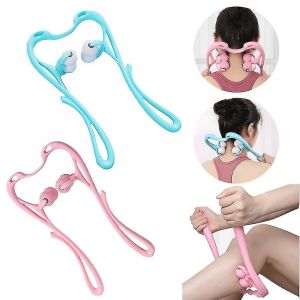 Appareil De Massage Manuel Pour La Nuque Et Les &Eacute;paules, Par Pression Des Doigts, Pour Un Massage Musculaire Profond Des Points De D&eacute;clenchement. Rose. - Neuf