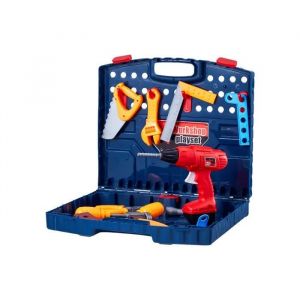 &Eacute;tabli de Bricolage pour Enfants-Duoku-56 Pi&egrave;ces-Jouet avec Perceuse &Eacute;lectrique R&eacute;aliste-Id&eacute;al pour Apprentissage-Anniversaires - Neuf