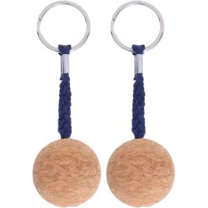 KAL-Porte-Cl&eacute;s Flottant En Li&egrave;ge, Porte-Cl&eacute;s Boule En Bois Flotteur Bateau &Agrave; Voile Accessoires De Sport Nautique - Neuf