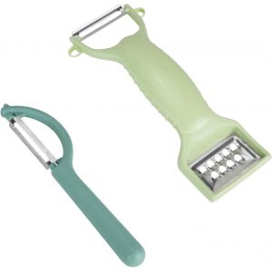 &Eacute;plucheur & R&acirc;pe 2 Pi&egrave;ces,Eplucheur L&eacute;gumes &Agrave; Double Extr&eacute;mit&eacute; Multifonction,Eplucheur Pommes De Terre,&Eacute;plucheur En Acier Inoxydable Cuisine Pour Carottes Tomates Concombres L&eacute;gumes Fruits - Neuf