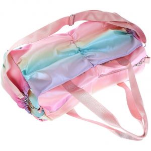 Sac De Sport Imperm&eacute;able Pour Femme, Sac Fourre-Tout En Cuir Pu Avec Porte-Tapis De Yoga, Sac &Agrave; Dos De Fitness Rose Et Sac De Danse - Neuf