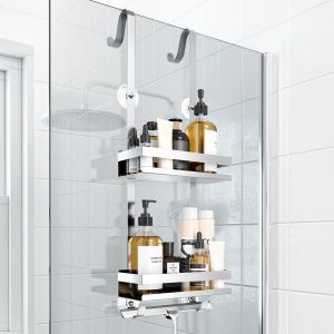 Etagere Douche &agrave; Suspendre, Salle de Bain Rangement et Organisation, Etagere Douche sans Percage Rangement, Salle de Bain Accessoire Acier Inoxydable - Neuf