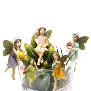 5 pièces fées statue ensemble bricolage paysage scènes fée jardin Figurines - Neuf