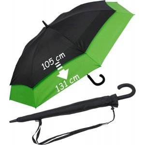 Parapluie Extensible Avec Syst&egrave;me Automatique Move To Xxl, Noir/Vert, 83 Cm, Parapluie Automatique - Neuf