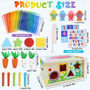 Montessori Educational Game Baby Toy 1 2 3 Years Old Fine Motor Skills Game for Kids,Motor Skills Toy Gifts for Boys and Girls - Neuf