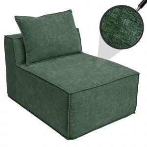 Fauteuil/accessoires pour canap&eacute; HWC-O54, fauteuil lounge Fauteuil rembourr&eacute; partie centrale, tissu/textile (300 g/m&sup2;) 63 x 75 x 97 cmvert - Neuf