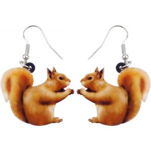 Kal-Noël Écureuil Boucles D'oreilles Femmes Écureuil Dangle Bijoux Pour Filles Écureuil Cadeau Charm - Neuf
