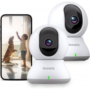 L Surveillance Camera 2 Pieces, 2k Baby Camera, Wifi Surveillance Camera, 360° Indoor Camera With Night Vision, Ai Human Detection, Two-Way Audio For Baby/Animals (2.4 Ghz) - Neuf