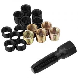 Kit de 16 outils de r&eacute;paration de filetage de bougie d'allumage M14 x 1,25,manchon de fil avec &eacute;tui B85C - Neuf