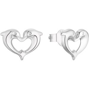 Boucles D'oreilles En Argent Sterling 925 Pour Filles, Boucles D'oreilles Pour Enfants, Avec Zircone Synth&eacute;tique, Motif, Livr&eacute;es Dans Un Coffret Cadeau &Agrave; Bijoux - Neuf