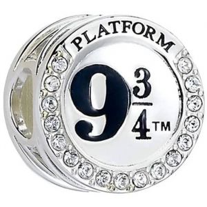 Bracelet - Harry Potter - Argent Sterling - Breloque 9 3/4 - Cristaux Swarovski - Neuf