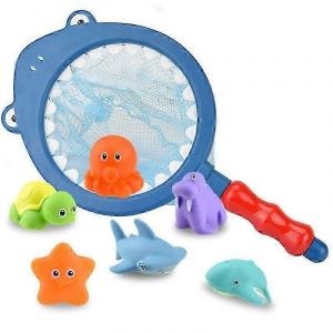 Jouets de salle de bain à jet d'eau pour enfants, jeu de pêche au requin, colle de bain, jouets de pêche à l'eau - Neuf