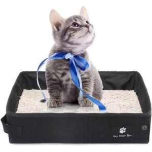 Shiliu-Litière Pour Chat Pliable Et Portable Légère, Imperméable Et Facile À Nettoyer, Toilette Pour Chat Pour Les Voyages[1595] - Neuf