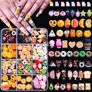 Lbgwp60-Multi 3d Mix Assortiment De Breloques Pour Ongles Bijoux Pour Ongles En Acrylique En Forme De Beignet Et Biscuits Pour Femmes Charms Nail Art Pour Accessoires Diy De Conception Nail Art - Neuf
