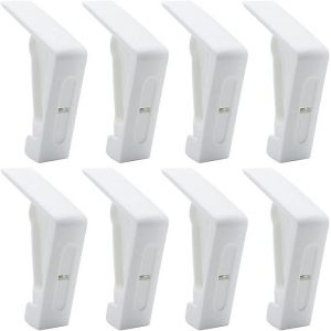 8 Morceaux de Plastique Blanc Nappe Clips pour Table &agrave; l'Ext&eacute;rieur, R&eacute;glable &agrave; Ressort Nappe Clips de Jardin pique-Nique de la F&ecirc;te de Mariage pour BARBECUE - Neuf