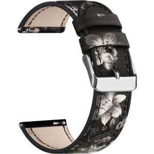 Kal-Bracelet De Montre En Cuir De 20 Mm Pour Homme Et Femme - En Cuir Souple Et Respirant - Avec Fermeture Rapide - Convient Pour Bracelet De Rechange De 20 Mm - Neuf