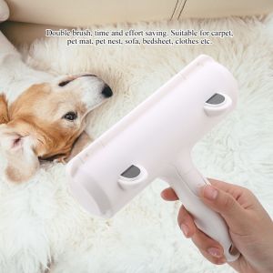 HJLIAN Brosse collante pour poils d'animaux, vetements, canape, tapis, rouleau anti-peluches avec boite de rangement - Neuf