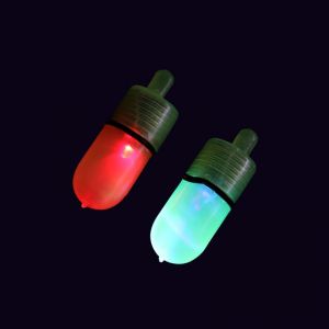 Alarme de touche LED pour canne à pêche de nuit, 10 lumières rouges et 10 lumières bleues avec deux cloches, indicateur de touche sur la canne à pêche - Neuf