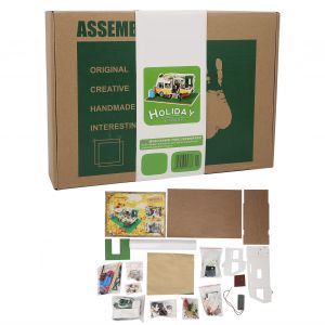 Kit De Bricolage Pour Maison De Poupee Miniature En Bois Avec Lumieres Led, Jouet D'assemblage Pour Enfants K-037 - Neuf