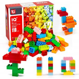 lbgwp60-Brique De Construction 110 Gros Bloc De Construction Compatible Avec La Plupart Des Marques 8 Couleurs Diff&eacute;rentes Stimule L'Imagination Des Enfants &Agrave; Partir De 4 Ans - Neuf