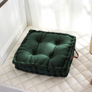 Tapis Noble Vert Foncé - Dimensions 42 X 42 X 9 Cm - Épaisseur Idéale - Revêtement Épais Et Rembourré Élégant Et Confortable De Style Loft, Dans Lequel L'unité (Paquet 1) - Neuf