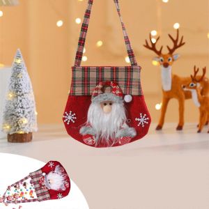 No&euml;l Sacs-Cadeaux Pour Les Enfants Tricot&eacute;s &Agrave; La Poup&eacute;e Sacs De Stockage Avec Le P&egrave;re No&euml;l, Bonhomme De Neige, Cerf | Compatible Avec Des Ornements De No&euml;l - Neuf