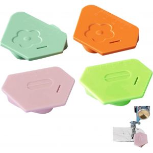 Kal-Guide De Couture, Couture Pr&eacute;cise Avec Guide Magn&eacute;tique Polygone -Lot De 4 Rails Magn&eacute;tiques De Couture, Couleurs Vari&eacute;es (Vert, Orange, Rose, &Eacute;meraude), Convient Aux Machines &Agrave; Coudre - Neuf