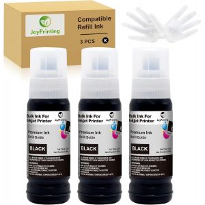 E104 Encre Noir Compatible avec Epson E104 Ecotank Bouteille d'encre Multipack Cartouches pour Ecotank ET-2820 ET-2710 ET-2720 ET-2815 ET-2810 ET-2826 ET-1810 ET&iquest;2711 ET-2712 ET-2714 - Neuf