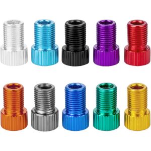 Kal-10 Pièces Adaptateur Valve Presta, Conversion De Presta En Schrader Pour Vélos, Gonfler Vos Pneus Avec Une Pompe Standard Ou Un Compresseur D'air - Neuf