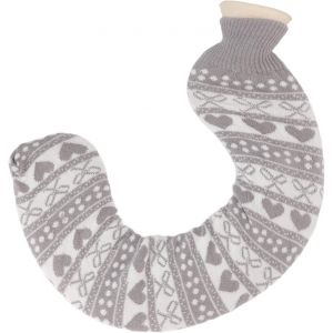 Bouillotte Tour De Cou,1 L En Forme De U Pour Le Cou Et Les &Eacute;paules Avec Housse Tricot&eacute;e Amovible,Poche En Caoutchouc Pour Le Cou Et Les &Eacute;paules (Gris) - Neuf