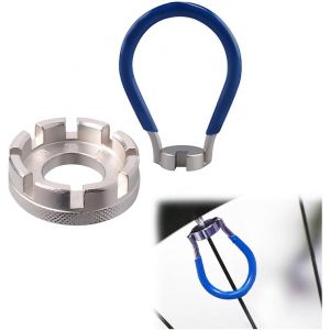 2pcs Outil De Clé À Rayon, Roue À Rayons De Vélo À 8 Way Rayons En Acier Universel 6 En 1 Outils De Réparation De Vélo Pour Vtt Velo Route Rayon Velo Devoilage Roue Velo(10-15 Jauge).[F855] - Neuf