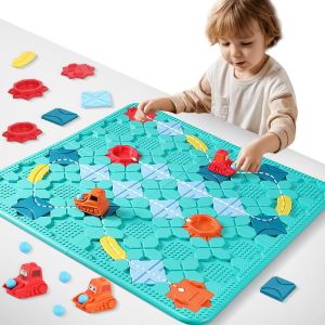 PLAY-Constructeur De Route Logique Pour Enfants, Jeux De Soci&eacute;t&eacute; Puzzle Labyrinthe, Jeux De Soci&eacute;t&eacute; Jouets Pour Enfants, Jeu De Logique Jouets Pour Enfants Montessori. - Neuf