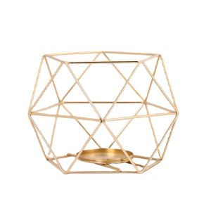 Bougeoirs pour les Lumi&egrave;res de Th&eacute; Bougie Votive Titulaire Pilier Bougies Or G&eacute;om&eacute;triques D&eacute;tenteur de la Bougie pour la D&eacute;coration de la R&eacute;ception de la Table de F&ecirc;te de Mariage Cadeaux de Centres - Neuf