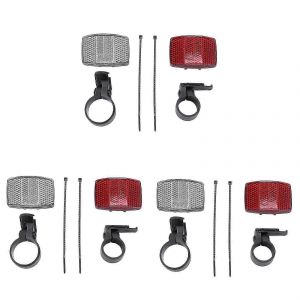 3 Paires De Vélo Lumière Réflecteur Arrière Avant Pour Guidon Et Barre De Selle - Neuf