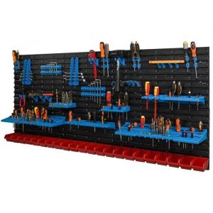 Panneau mural pour outils 173 x 78 cm avec 22 pcs Boîte Rouge plastique XL - Neuf