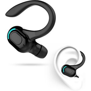 KALANKA-Oreillette Bluetooth sans Fil V5.2 avec Micro int&eacute;gr&eacute;, Tour d'oreille 360&deg;, 20h de Lecture, &eacute;couteur Mono pour iPhone, Android, PC &iquest; Batterie 70 mAh - Neuf