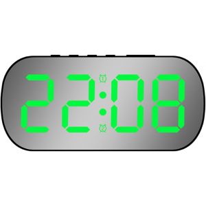 Eryi-Réveil Électronique Miroir Avec Mode Nuit 5 Niveaux De Luminosité Réglage De La Température Date Double Alarme Snooze Bureau Simple Pour La Maison, La Chambre À Coucher, Les Étudiants, Les - Neuf
