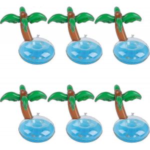Porte-gobelet gonflable,pack de 6 porte-gobelets de piscine,flotteurs,porte-gobelets,flotteurs de boisson,porte-gobelet flottant en cocotier pour fête à la piscine - Neuf
